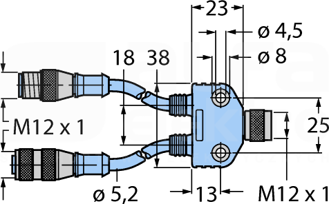 VB2-FKM-RKC-RSC572-0,5M-0,5M Akcesoria dla systemów sieciowych