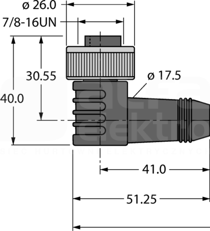 WKM52-10-RSM52 Kabel zasilający 5-polowy