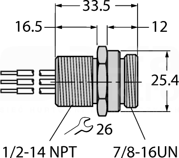RSFV48-0,3M/14,5/C1117 Akcesoria dla systemów sieciowych