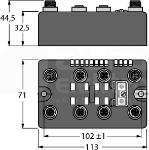 BLCDN-4M12MT-8DO-0.5A-N Stacja sieciowa dla DEVICENET