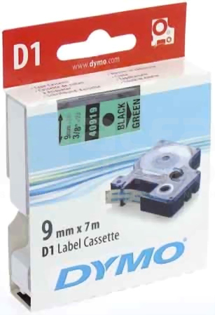DYMO CZARNO/ZIELONY TAŚMA D1 9mm*7mb(5040919)