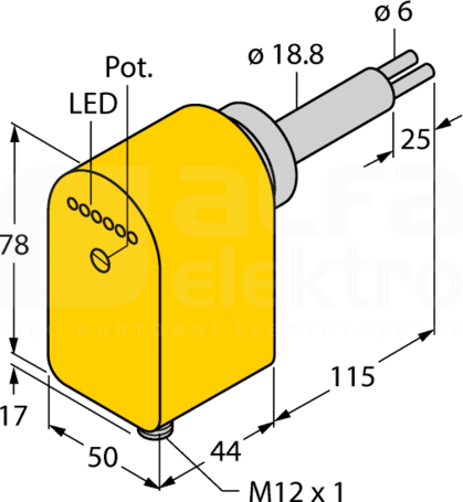 FCS-HA2P-LIX-H1141/AL115 Czujnik przepływu