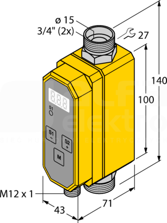 FCMI-3/4D12DYA4P-LIUP8X-H1141 Czujnik przepływu