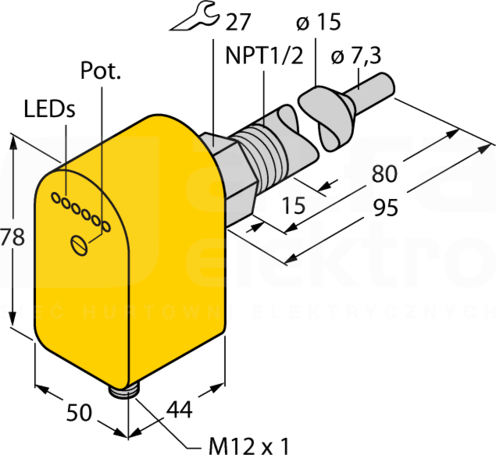 FCS-N1/2A4P-LIX-H1141/L080 Czujnik przepływu