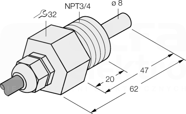 FCS-N3/4T-NA Czujnik przepływu