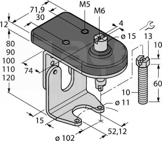 BTS-DSU35-ZF10-M10 Uchwyt montażowy