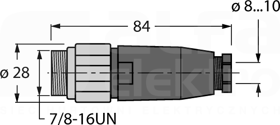 BSV4140-0/11 7/8 4P Wtyk męski prosty