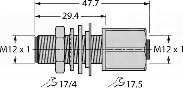 FK FS8/M12 Izolator przepustowy