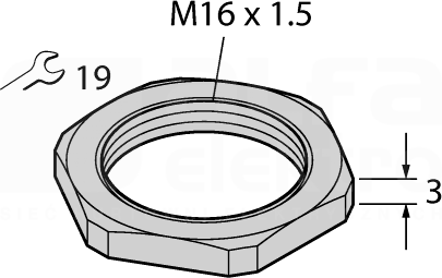 M16X1.5. SW19 Akcesoria do przewodów czujników/el. wykonawczych