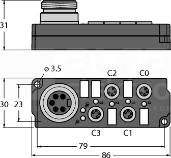 4MBM8-4P2-7/8-M Akcesoria dla systemów sieciowych