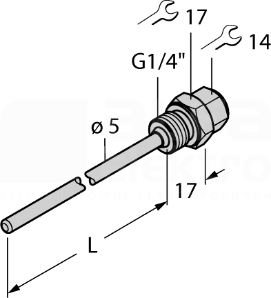 THW-3-G1/4-A4-L100 Akcesoria - gniazda termiczne