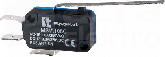 MSV/105C Łącznik miniaturowy dźwignia płaska b.długa