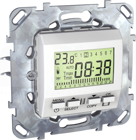 UNICA PLUS biel polarna Regulator temperatury progr.tygodn.
