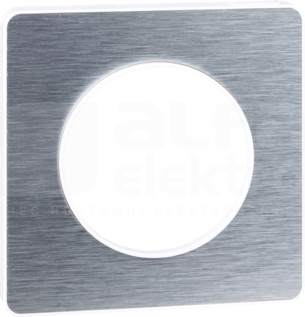 ODACE TOUCH inox biały Ramka jednokrotna