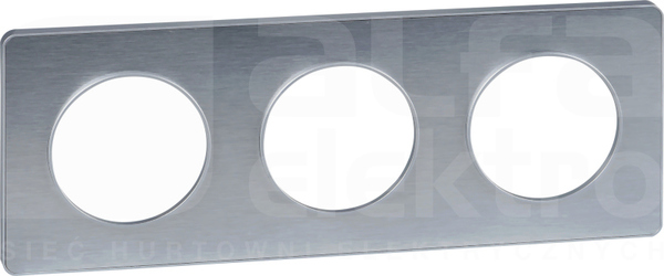 ODACE TOUCH inox biały Ramka trzykrotna