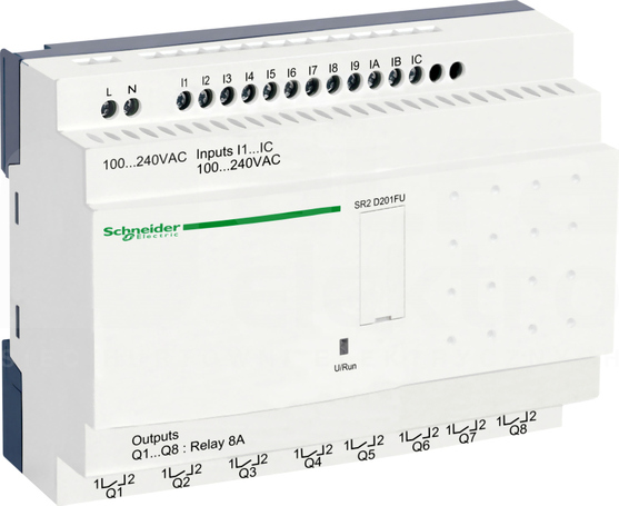SR2D201FU 240VAC ZELIO LOGIC 12IN_D 8OUT_P