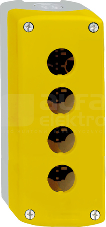 XALK fi22 szary/żółty Kaseta sterująca pusta z czterema otworami