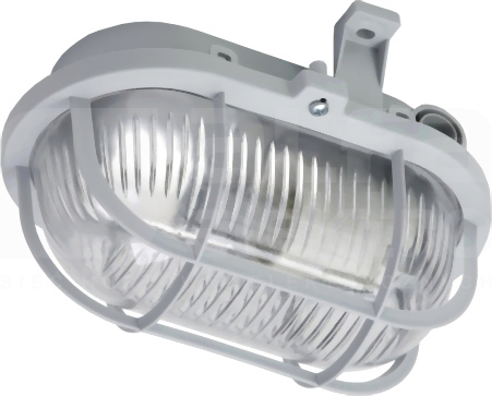 OVAL 60W E27 IP44 Oprawa żarówkowa popiel