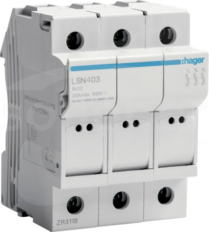 LSN403 3P 25A 400V Podstawa bezpiecznikowa