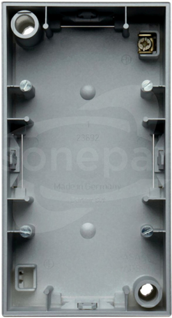 S.1 aluminium mat Puszka natynkowa 2x