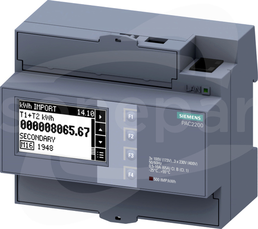 SENTRON 7KM PAC2200 65A DIN Modbus TCP MID CLP Przyrząd pomiarowy