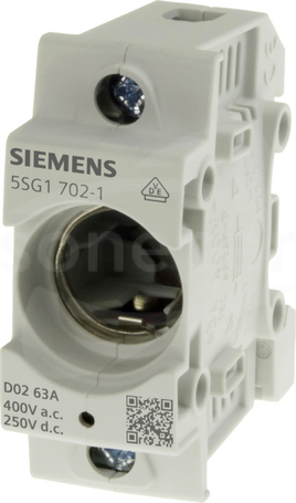 NEOZED D02 1P 63 A 400VAC 250VDC Podstawa bezpiecznikowa