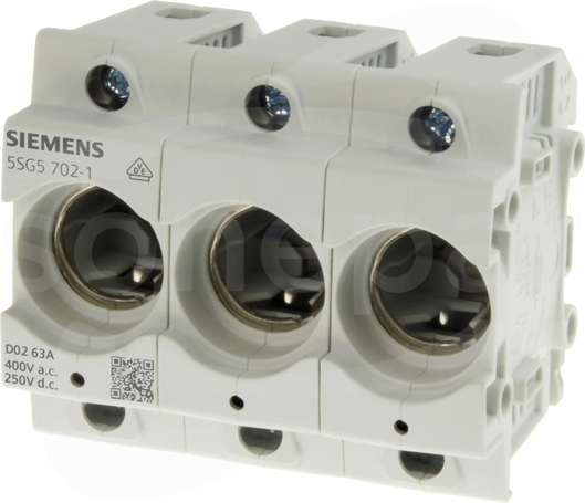 NEOZED D02 3P 63 A 400VAC 250VDC Podstawa bezpiecznikowa