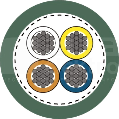 ETHERLINE TORSION 2x2xAWG22 BUS kat.5 Przewód teleinformatyczny