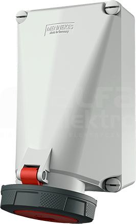 125A/5P 6h 400V IP67 Gniazdo natynkowe 2-częściowe z zaciskami śrub.