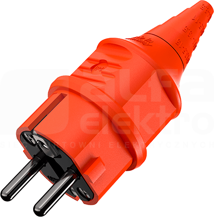 16A/2P+E 230V pomarańczowy IP44 Wtyczka uniwersalna