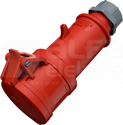 PROTOP 16A/5P 6h 400V IP44 Gniazdo przenośne 1-częściowe z zaciskami śrub.