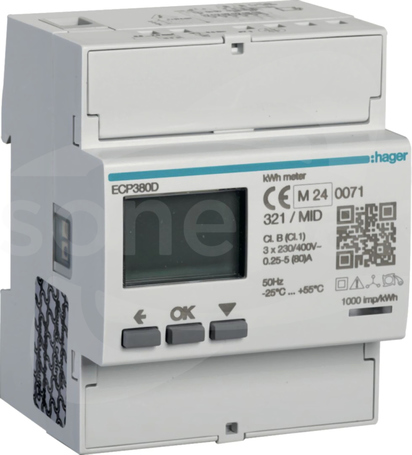ECP380D 80A wyj.imp. Licznik energii 3-faz.bezp.