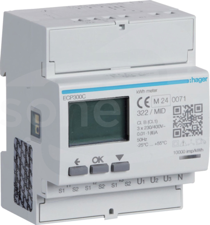 ECP300C 1-5A wyj.imp. Licznik energii 3-faz.