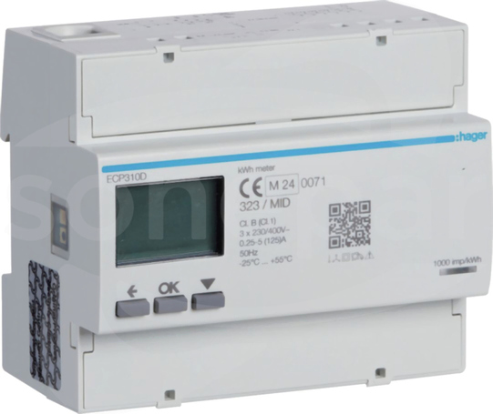ECP310D 125A wyj.imp. Licznik energii 3-faz.