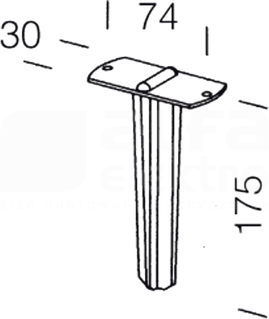 SPIKE 119 czarny Kołek