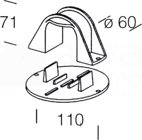 POLE SUPPORT 120 czarny Uchwyt na słup