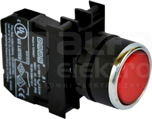 B200DK 1NC czerwony Przycisk kryty