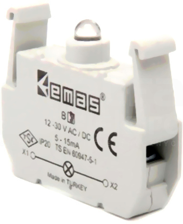 B8 12-30VAC/DC żółty Element świetlny przycisku LED