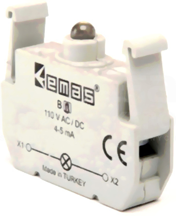 BB 100-230VAC/DC bezbarwny Element świetlny przycisku LED