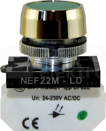 NEF22MLD Z zielony Lampka metalowa płaska