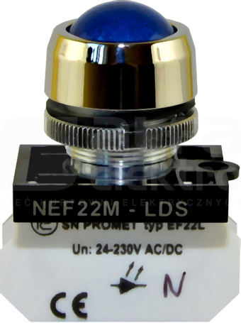 NEF22MLDS N niebieski Lampka metalowa sferyczna