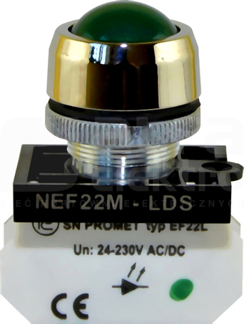 NEF22MLDS Z zielony Lampka metalowa sferyczna