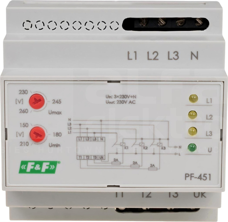 PF-451 16A TH35 DO SZR AUTOMAT.PRZEŁĄCZNIK FAZ
