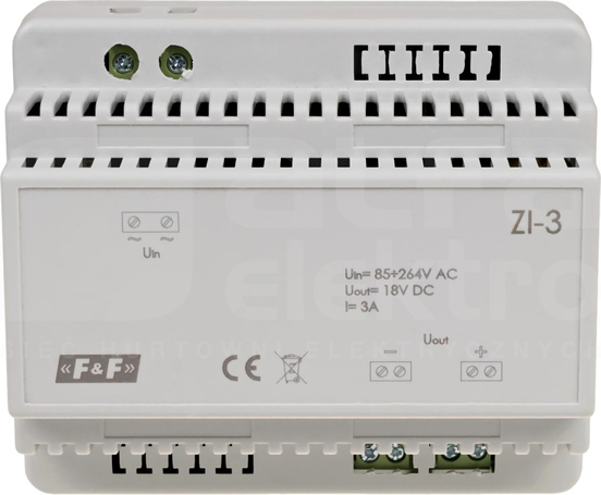 ZI-3 85-264VAC/18VDC 3A ZASILACZ IMPULSOWY