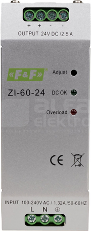 ZI-60-24 90-264VAC/120-370DC ZASILACZ IMPULSOWY