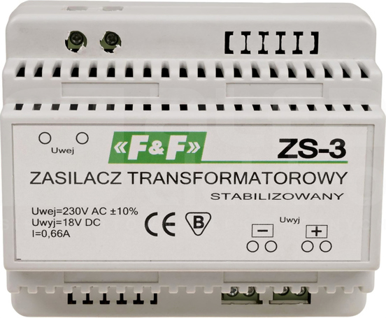 ZS-3 230VAC/18VDC ZASILACZ STABILIZOWANY