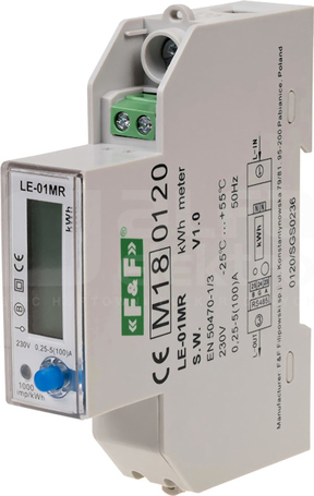 LE-01MR 5(100)A 230V RS-485 LICZNIK ENERGII 1-FAZ.1MOD.