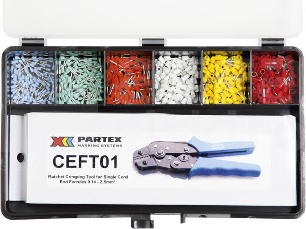KIT-CEF01G 0,25-1,5mm2 standard G Zestaw izolowanych końcówek tulejk.z praską CEFT01