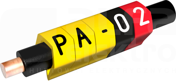 PAZ-02/3 żółty 4 (500szt) Oznacznik do przewodów dysk