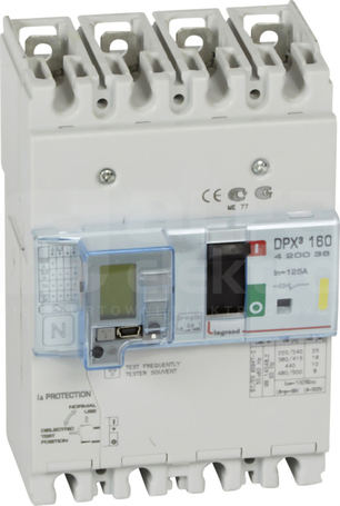 DPX3-160 4P 125A 16kA Wyłącznik mocy z wyzwalaczem termomagnet+zabezp